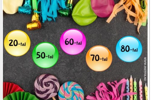 Partybild om temafest årtionde: 20-tal, 50-tal. 60-tal, 80-tal och 90-tal