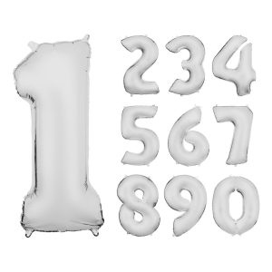 siffror ballonger vit