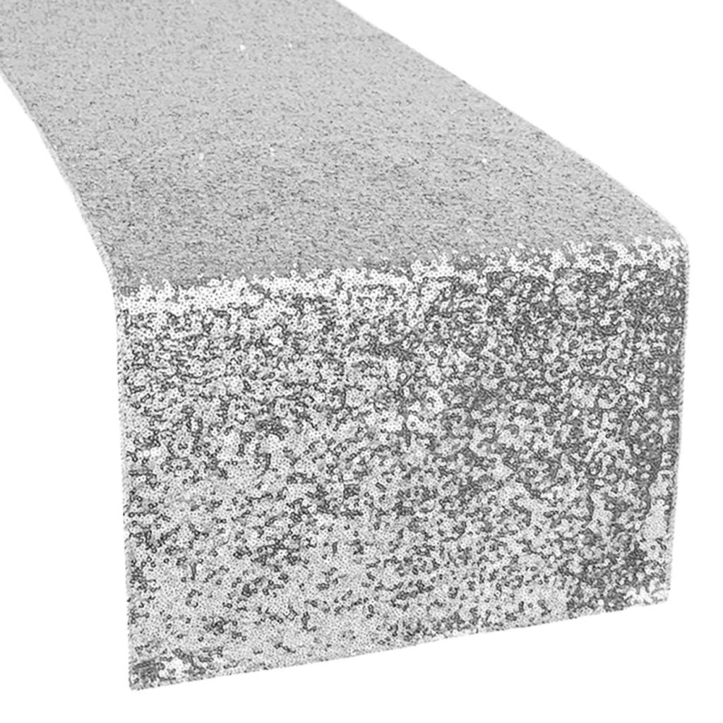 Bordslöpare paljett silver