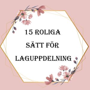 roliga sätt att dela upp lag