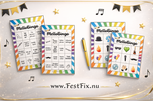 mello kul med bingo för barnen, ladda ned och skriv ut.