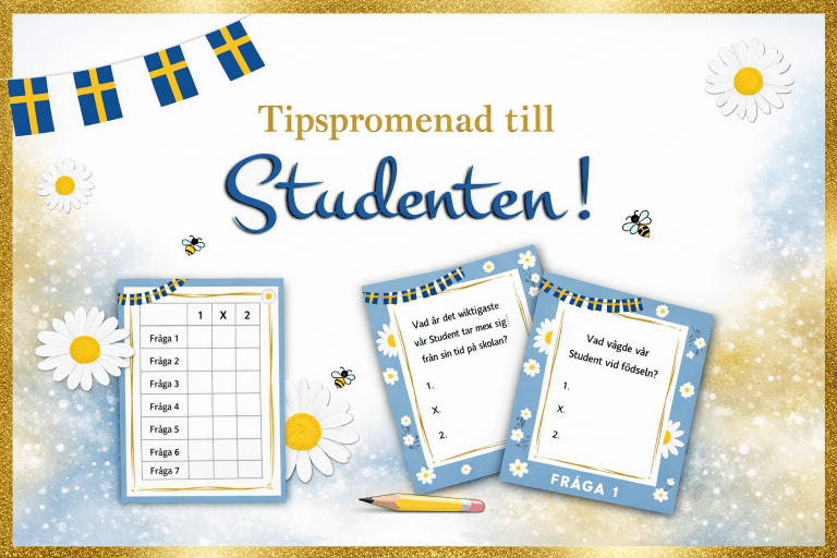 Tipspromenad vid studentfirande.