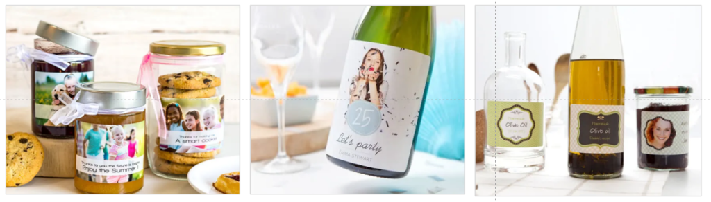reklam från Smart photo om hur personliga etiketter kan användas och hur det kan se ut - presenttips